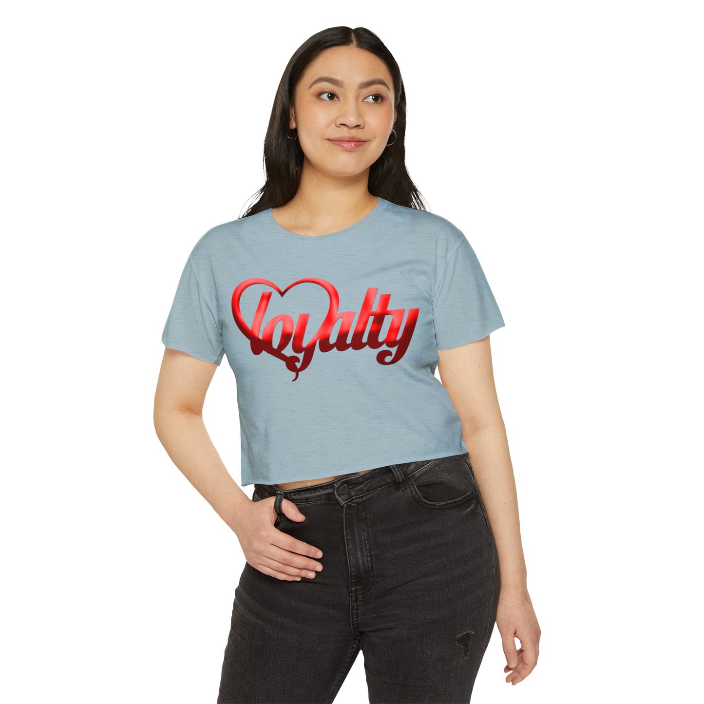 Crop top de festival para mujer - Red Heart Of Loyalty
