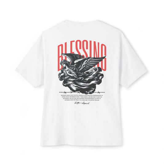 Blessing Unisex Oversized Boxy Tee - Streetwear Graphic Tee, Casual Everyday Wear, Gift for Him or Her, Comfortable Art Tee