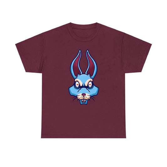 Camiseta unisex de algodón pesado - Cara azul conejo
