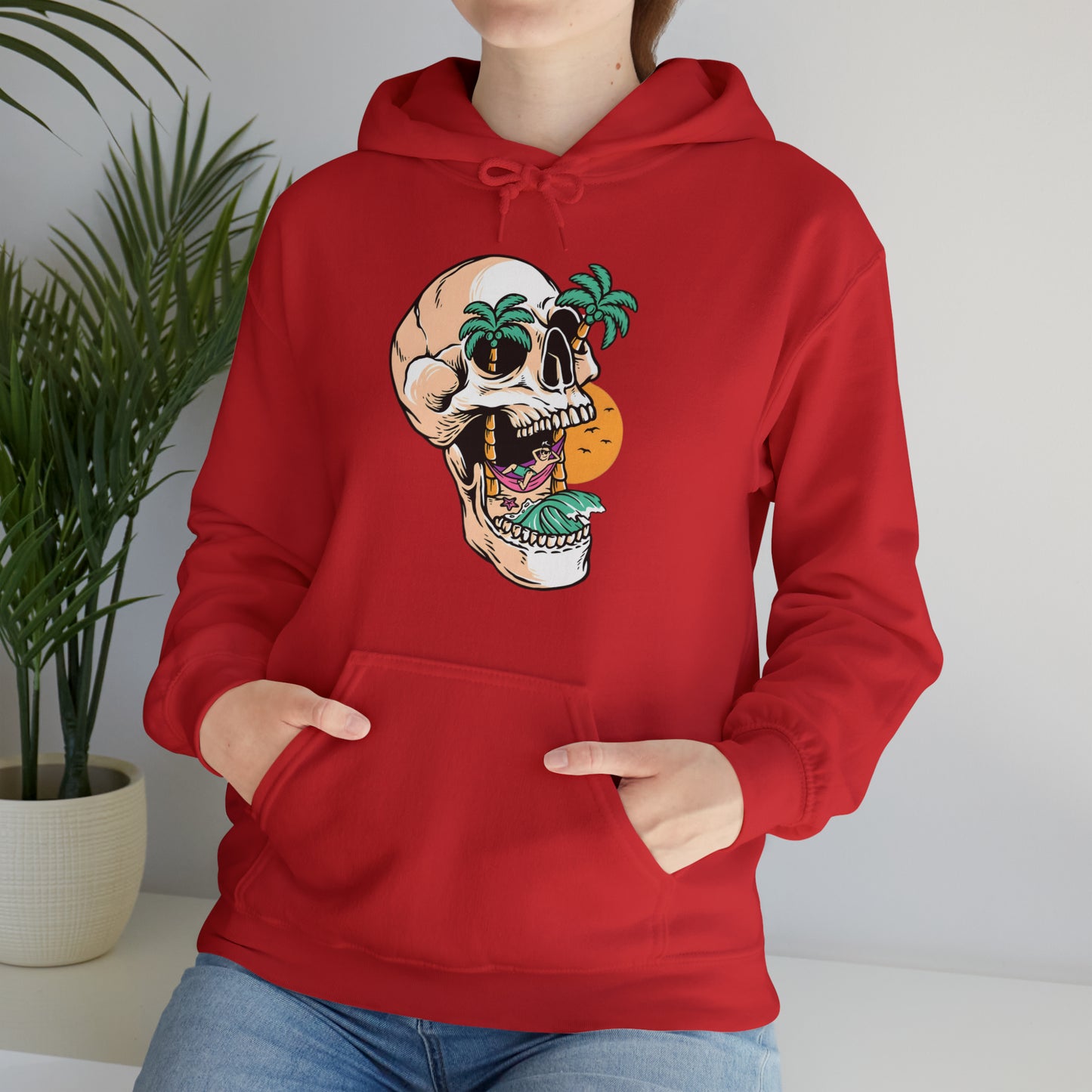 Sudadera con capucha unisex Heavy Blend™ - Skull Island Beach