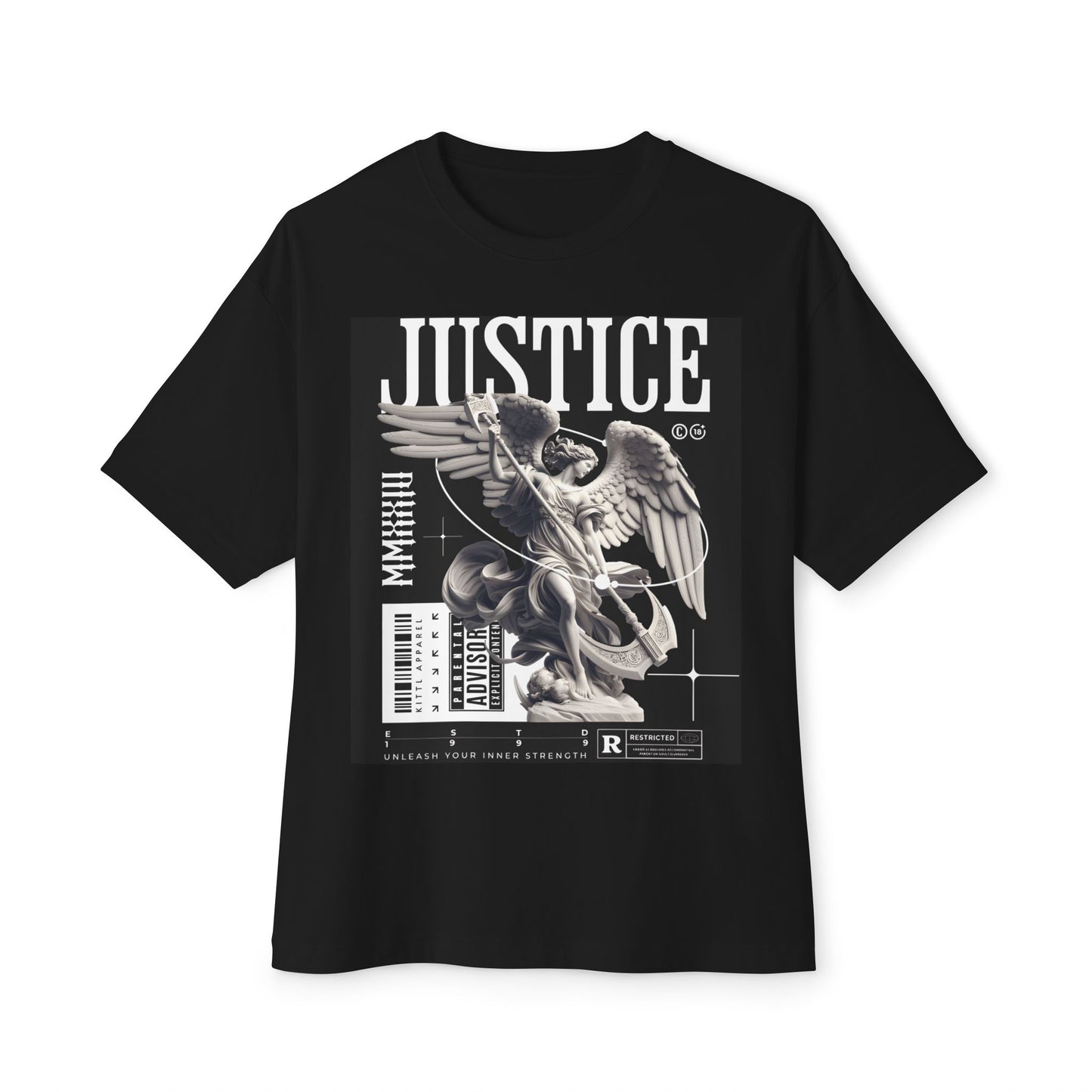 Justice Inspired - Unisex Oversized Boxy Tee, Graphic Tee
