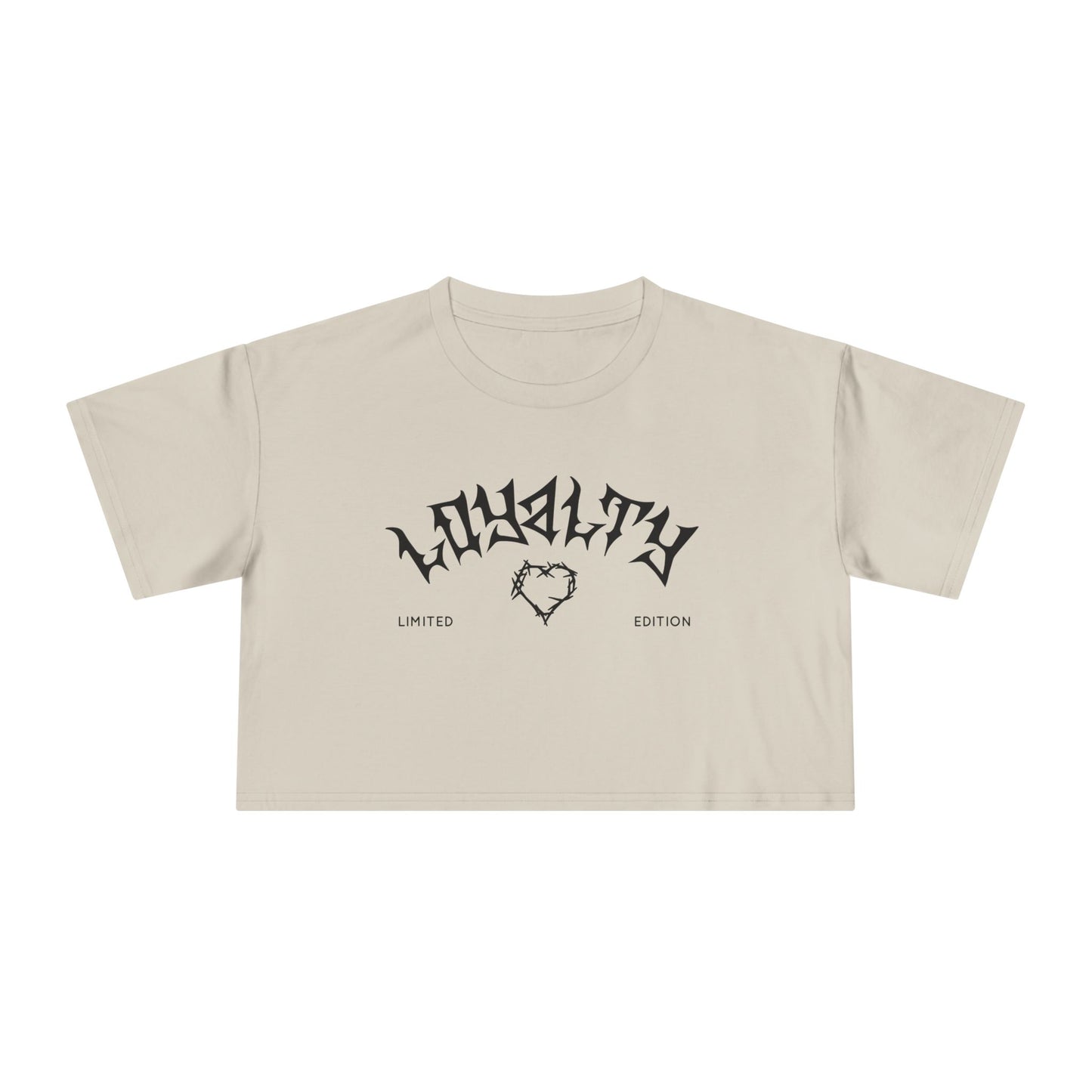 Loyalty Women's Crop Tee | Limited Edition Graphic Top, Trendy Summer Fashion, Perfect for Festivals & Casual Wear, Gift for Friends