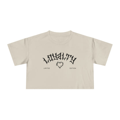 Loyalty Women's Crop Tee | Limited Edition Graphic Top, Trendy Summer Fashion, Perfect for Festivals & Casual Wear, Gift for Friends