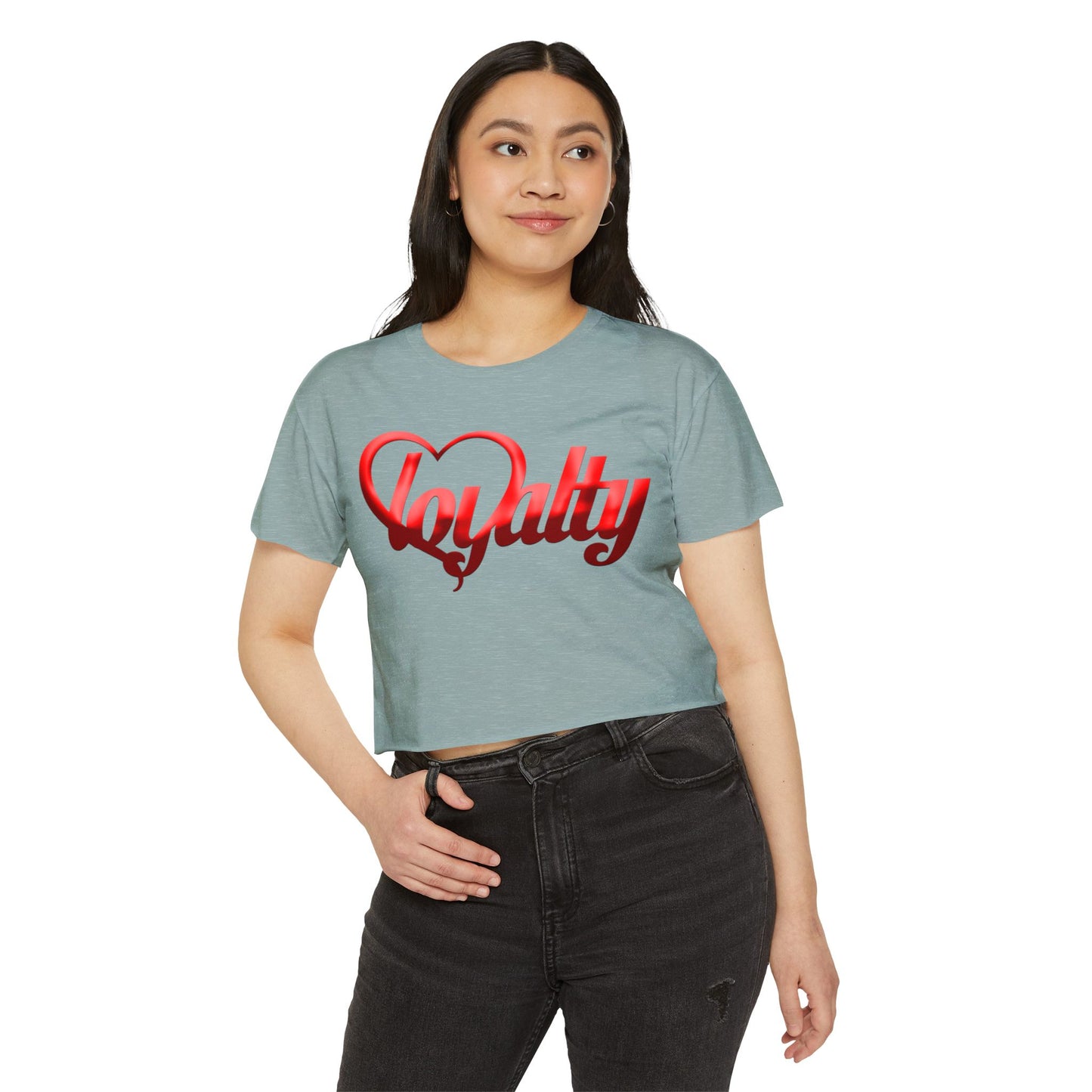 Crop top de festival para mujer - Red Heart Of Loyalty