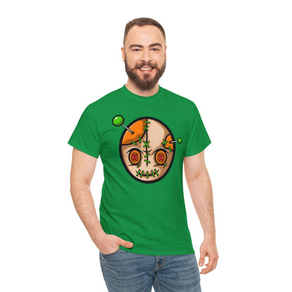 Camiseta unisex de algodón pesado - Cara vudú con alfileres