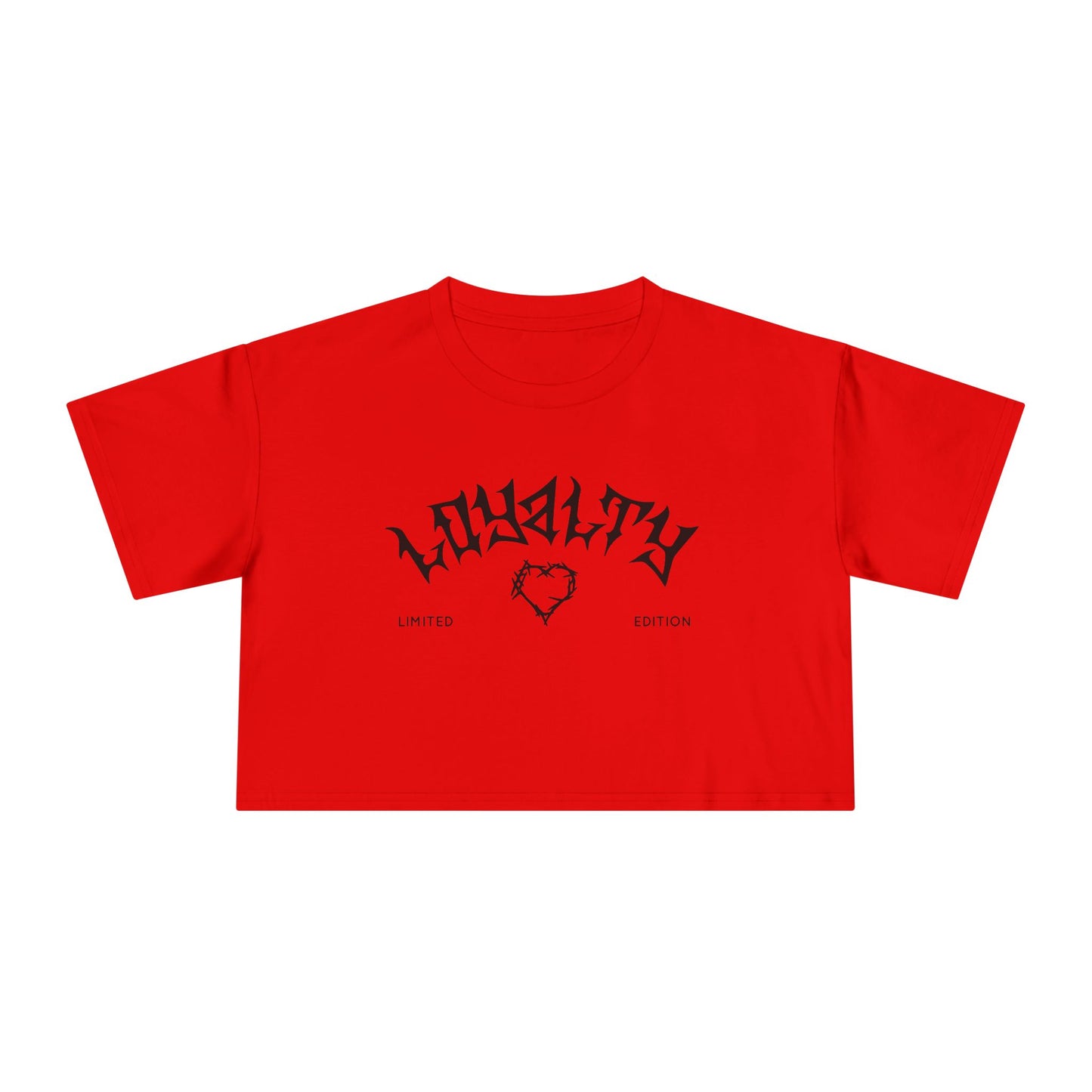 Loyalty Women's Crop Tee | Limited Edition Graphic Top, Trendy Summer Fashion, Perfect for Festivals & Casual Wear, Gift for Friends
