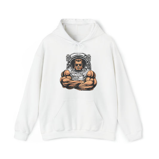 Sudadera con capucha unisex Heavy Blend™ - Culturista con traje de astronauta
