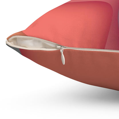 Almohada cuadrada de poliéster hilado - Derrame de color de onda abstracta