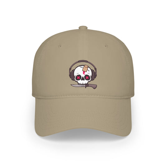Gorra de béisbol de perfil bajo - White Skull rock