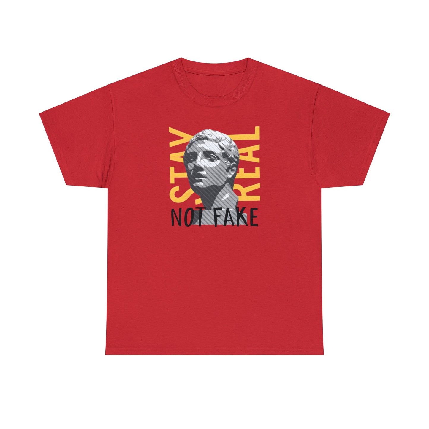Camiseta unisex de algodón pesado - La estatua griega se mantiene real, no falsa