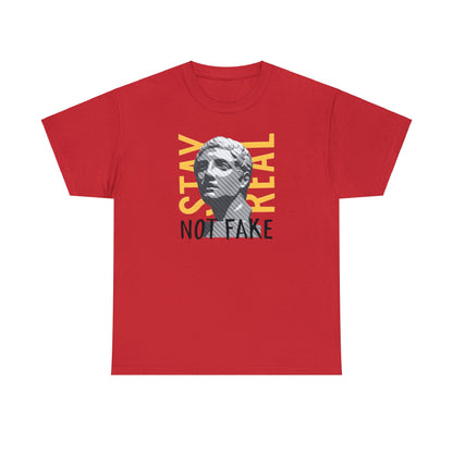 Camiseta unisex de algodón pesado - La estatua griega se mantiene real, no falsa