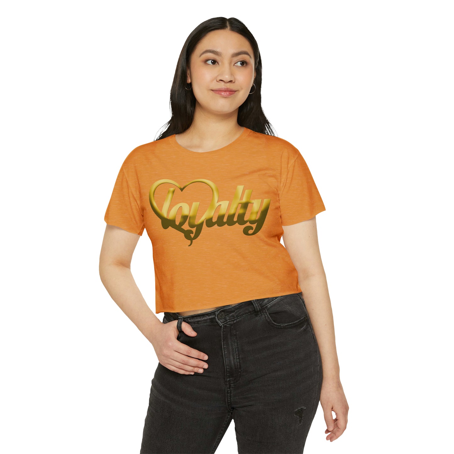 Crop top de festival para mujer - Gold Heart Of Loyalty