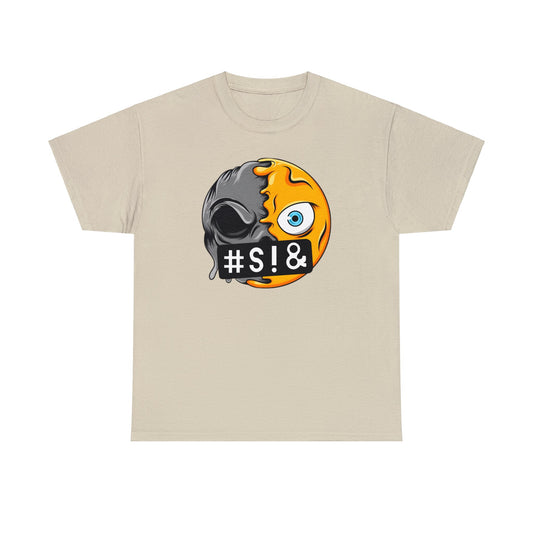 Camiseta unisex de algodón pesado - Expresión confusa con cara enojada