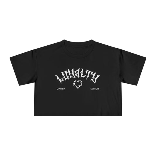 Loyalty Women’s Crop Tee - Bold Graphic Top for Casual Style, Trendy Apparel, Gift for Her, Everyday Wear, Summer Fashion