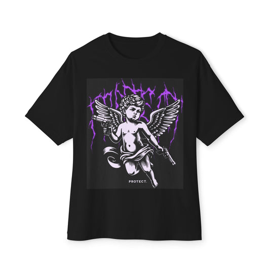 Angelic Protector Oversized Tee - Unisex Graphic Shirt, Streetwear Top, Casual Wear