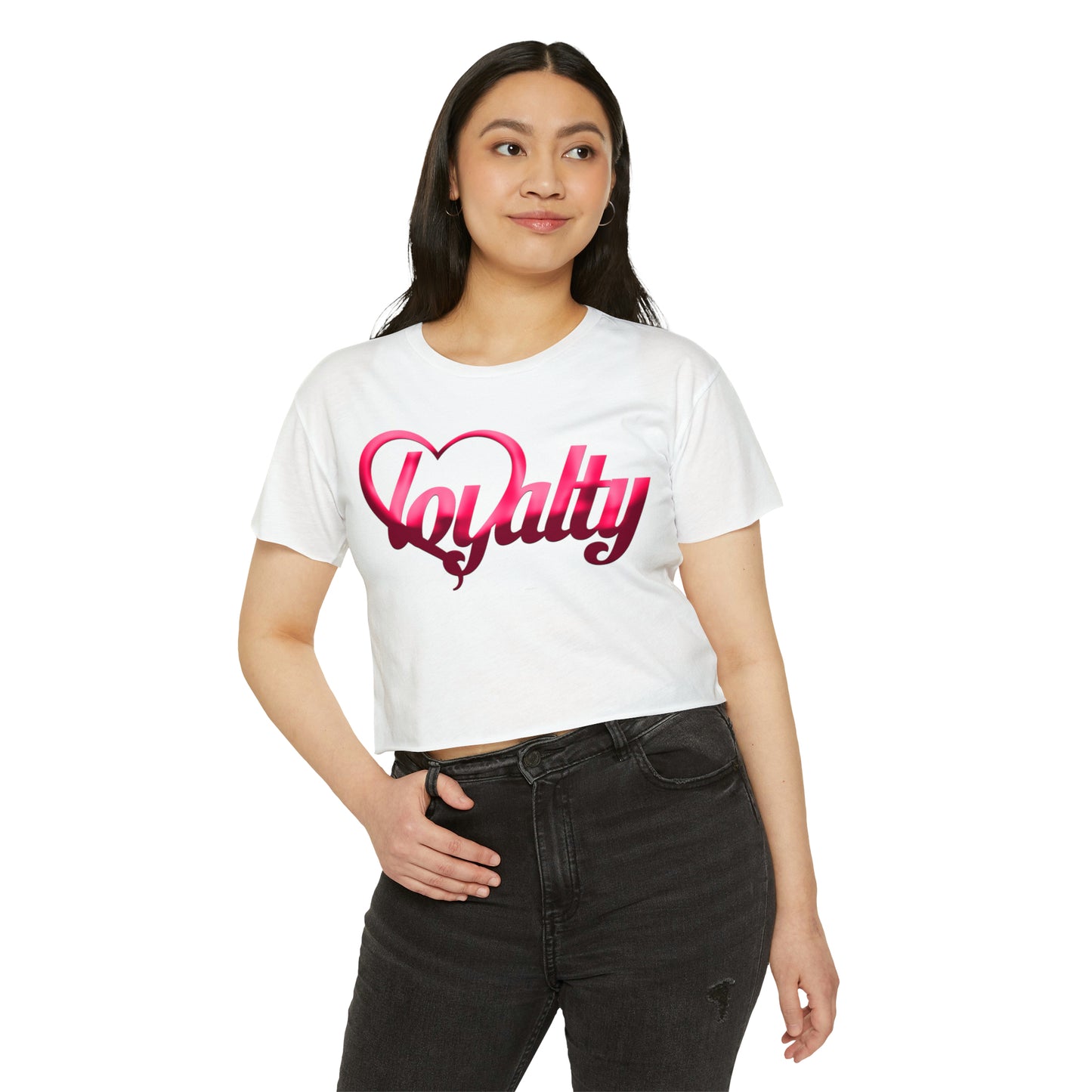 Crop top de festival para mujer - Pink Heart Of Loyalty