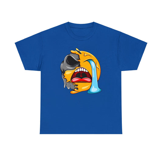 Camiseta unisex de algodón pesado - Expresión confusa con cara llorando