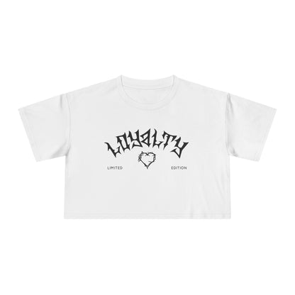 Loyalty Women's Crop Tee | Limited Edition Graphic Top, Trendy Summer Fashion, Perfect for Festivals & Casual Wear, Gift for Friends