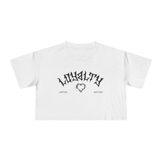 Loyalty Women's Crop Tee | Limited Edition Graphic Top, Trendy Summer Fashion, Perfect for Festivals & Casual Wear, Gift for Friends