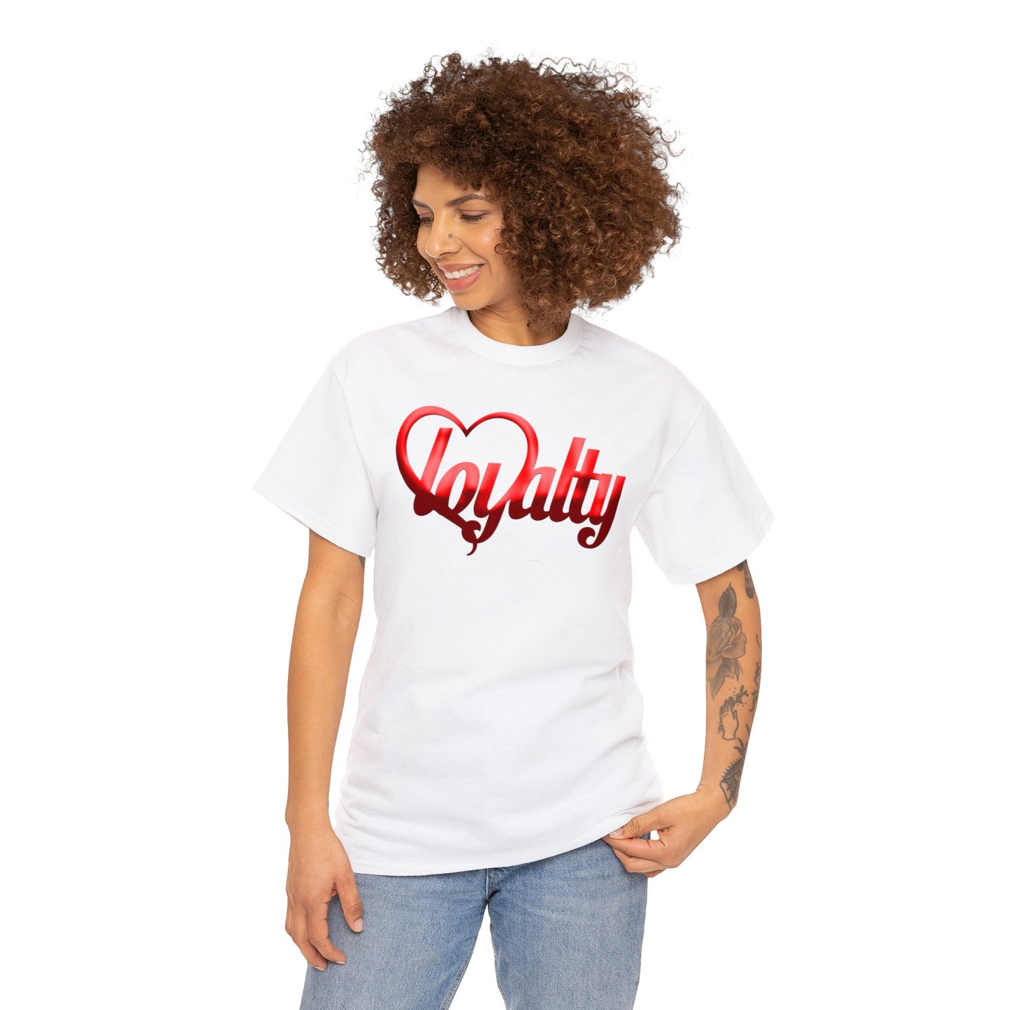 Camiseta unisex de algodón pesado - Corazón rojo de lealtad