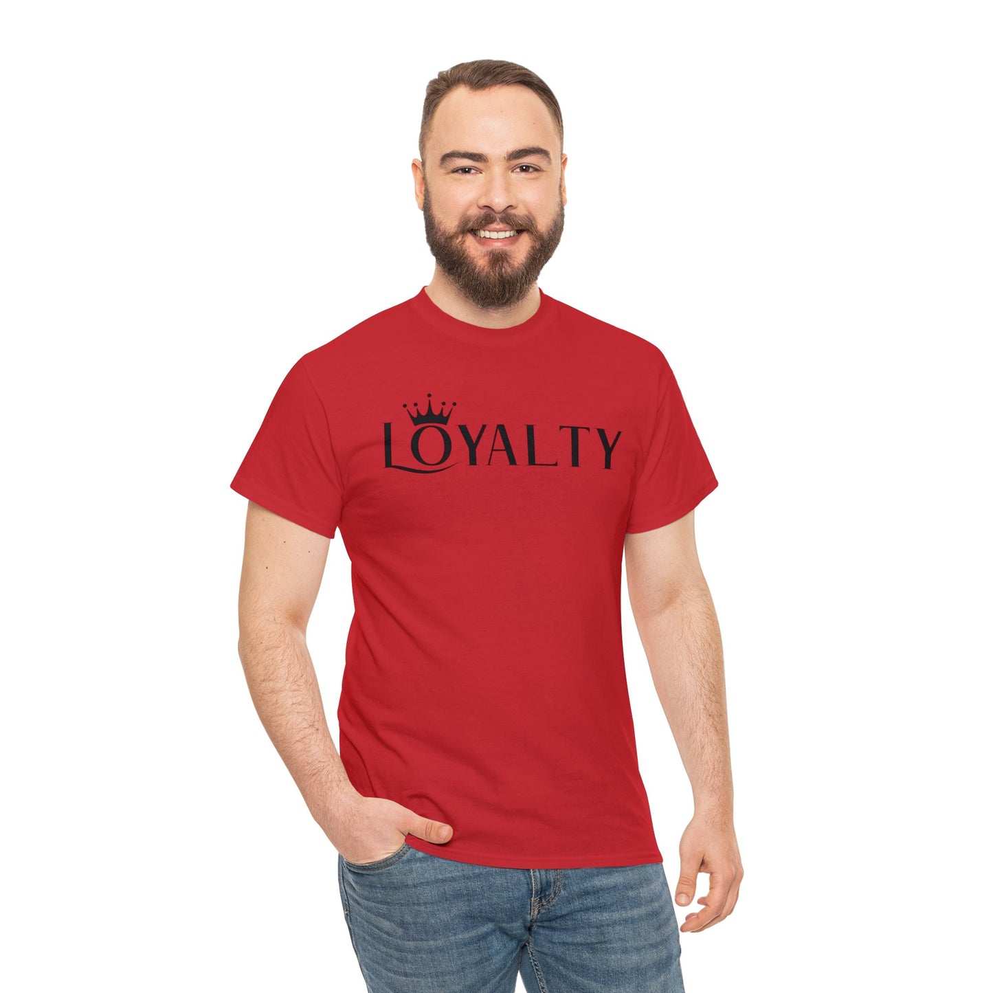 Camiseta unisex de algodón pesado - Reina la lealtad negra