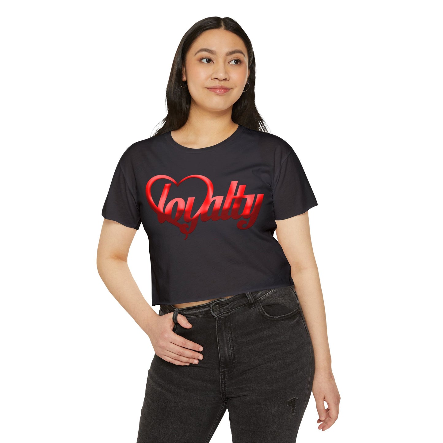Crop top de festival para mujer - Red Heart Of Loyalty