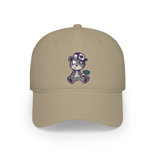 Gorra de béisbol de perfil bajo - Oso con dinero