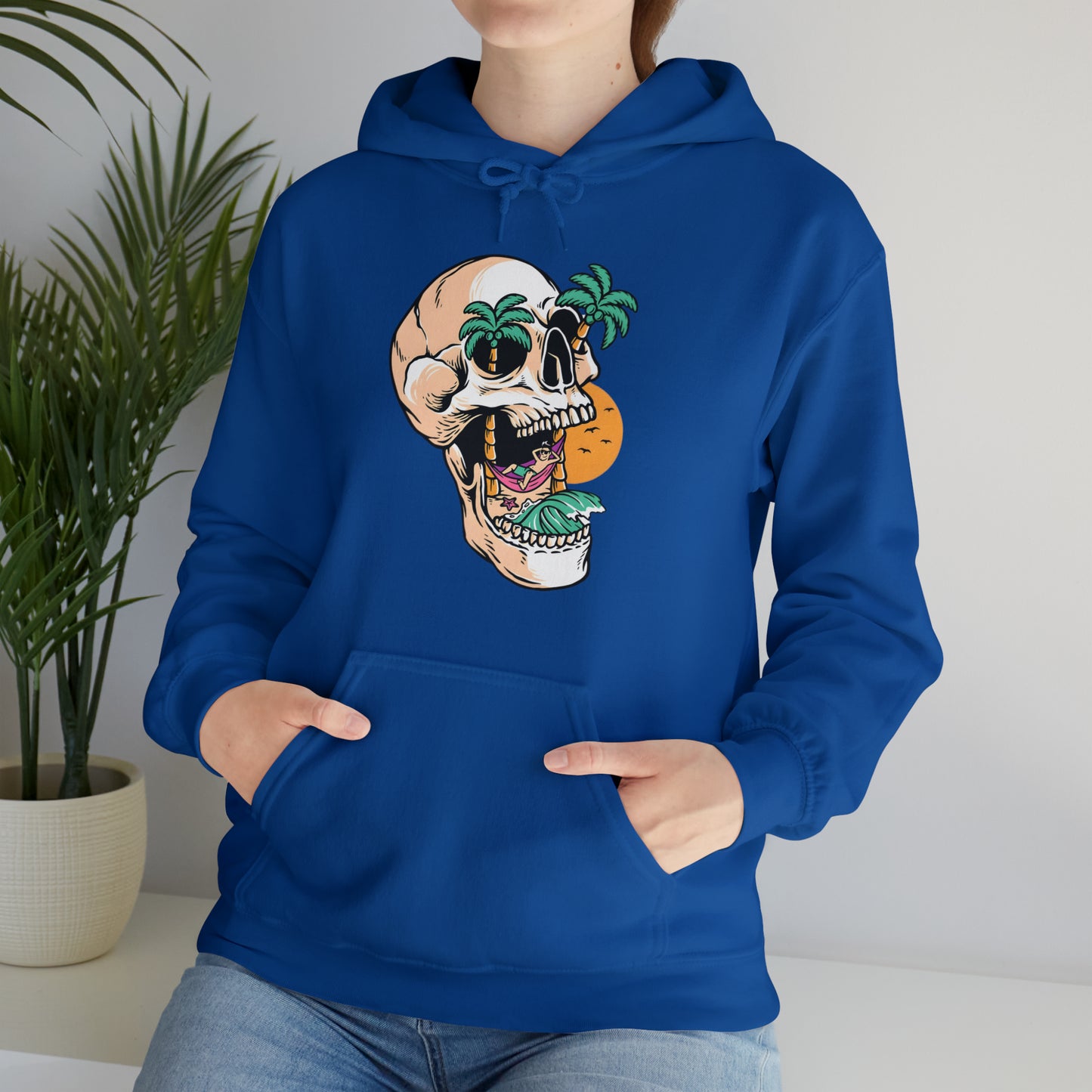 Sudadera con capucha unisex Heavy Blend™ - Skull Island Beach