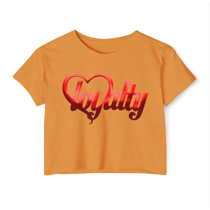 Crop top de festival para mujer - Red Heart Of Loyalty
