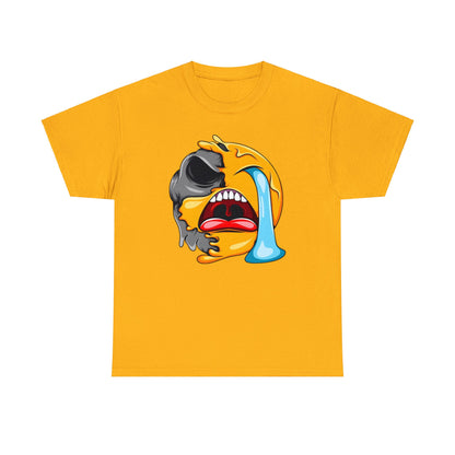 Camiseta unisex de algodón pesado - Expresión confusa con cara llorando