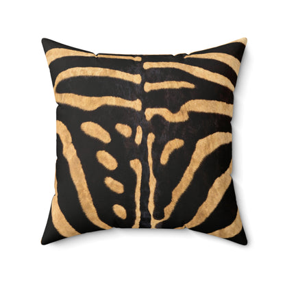 Almohada Cuadrada de Poliéster Hilado - Textura Cebra