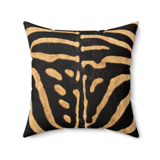 Almohada Cuadrada de Poliéster Hilado - Textura Cebra