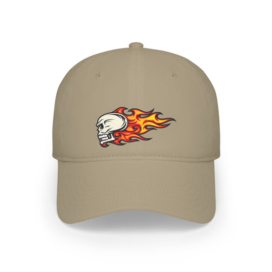 Gorra de béisbol de perfil bajo - Calavera ardiente