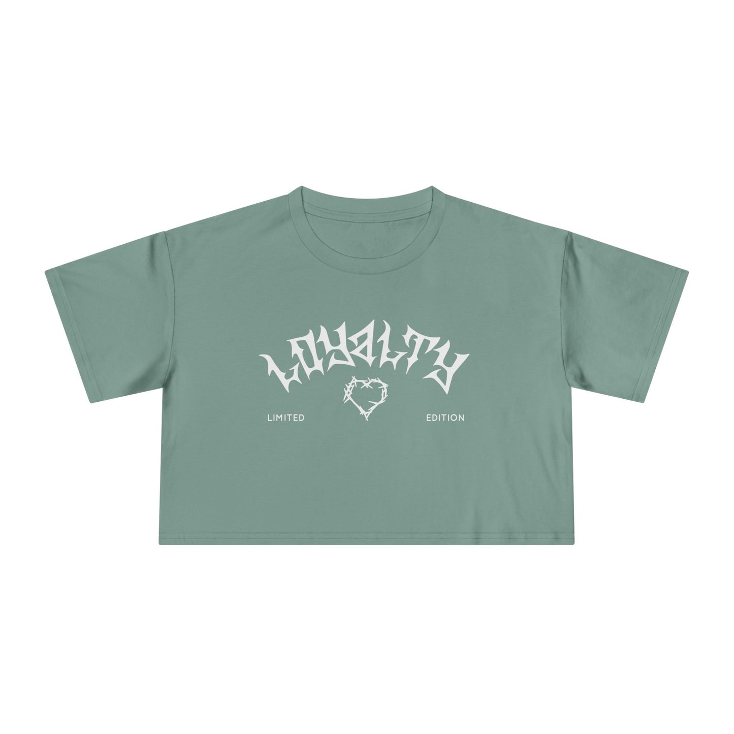 Loyalty Women’s Crop Tee - Bold Graphic Top for Casual Style, Trendy Apparel, Gift for Her, Everyday Wear, Summer Fashion