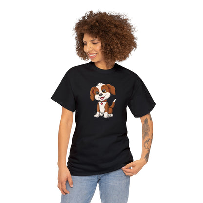 Camiseta unisex de algodón pesado - Cachorro sonriente
