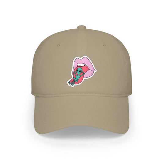 Gorra de béisbol de perfil bajo - Alien sobre la lengua