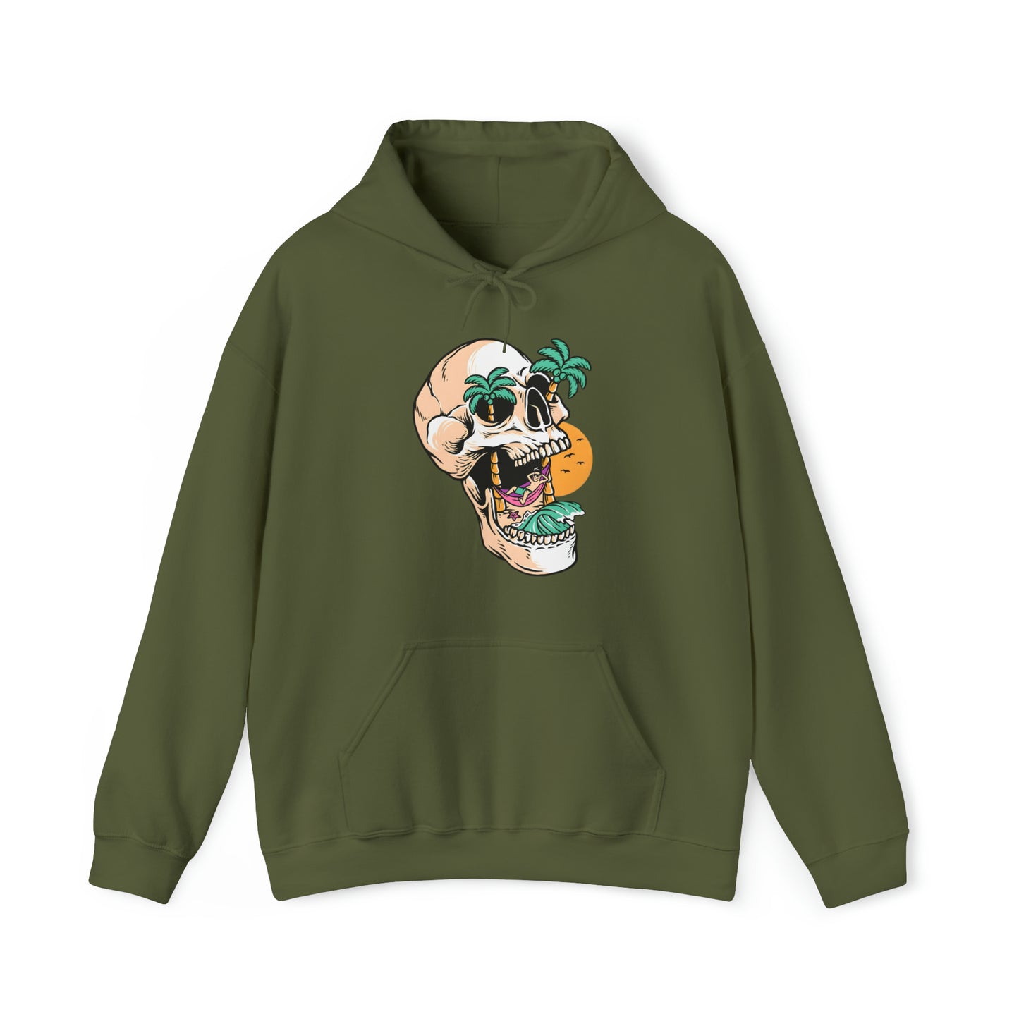 Sudadera con capucha unisex Heavy Blend™ - Skull Island Beach