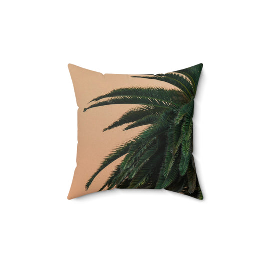 Almohada cuadrada de poliéster hilado - Tropical No Wahala