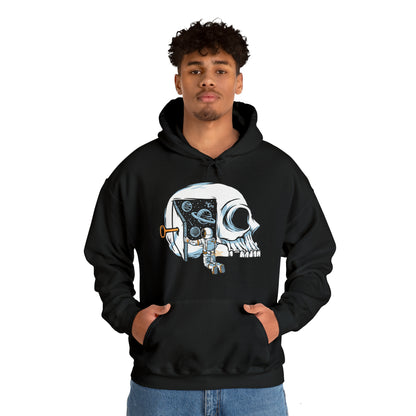 Sudadera con capucha unisex Heavy Blend™ - Los astronautas piensan en abrir las puertas del universo