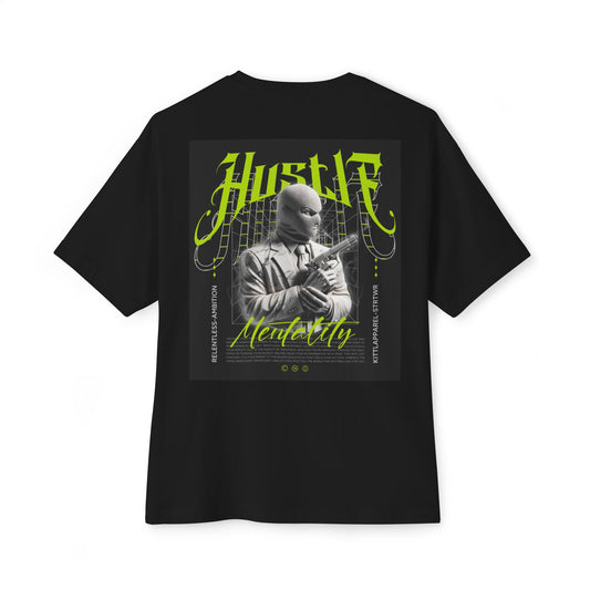 Hustle Mentality Boxy Tee - Unisex Oversized T-Shirt, Streetwear Fashion Tee, Casual Graphic Tee, Gift for Hustlers