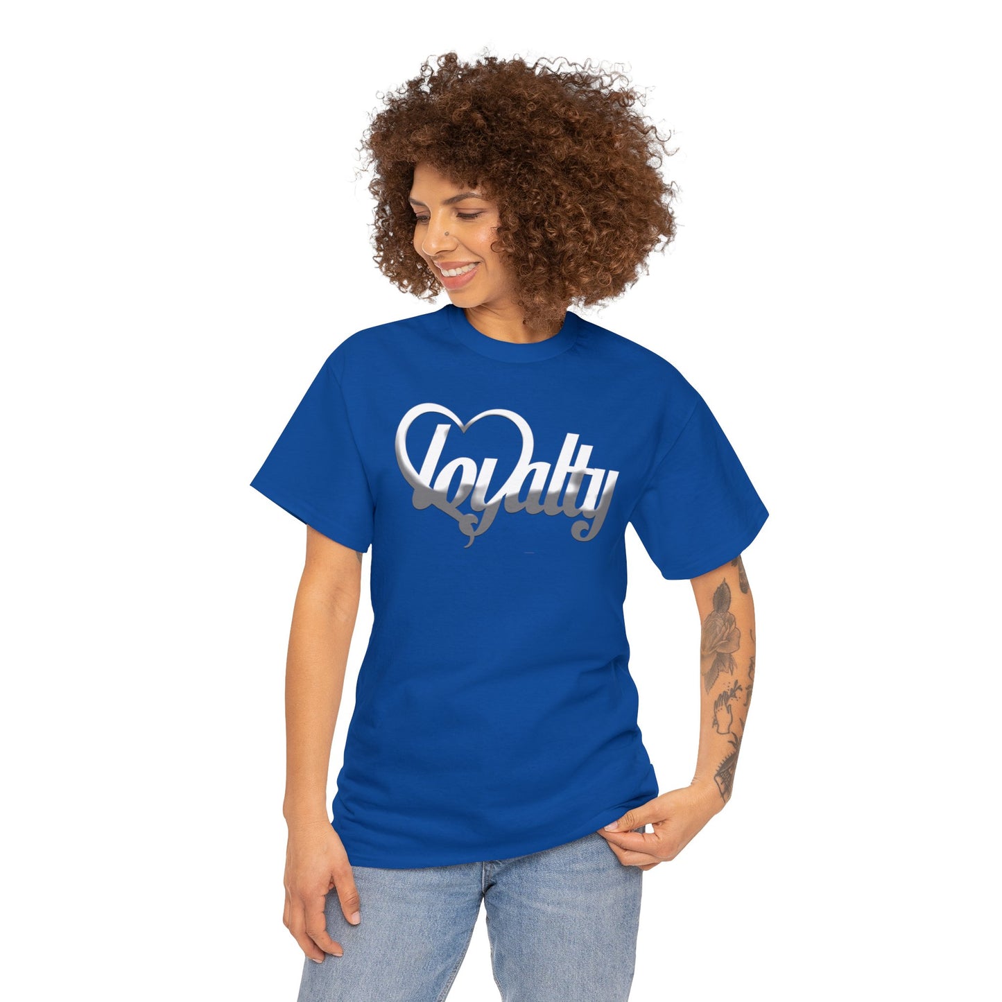 Camiseta unisex de algodón pesado - Corazón blanco de lealtad