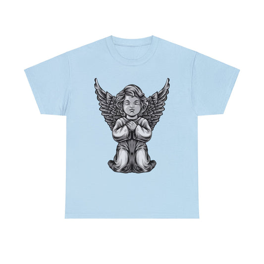 Unisex Heavy Cotton Tee - Baby Angel Statue
