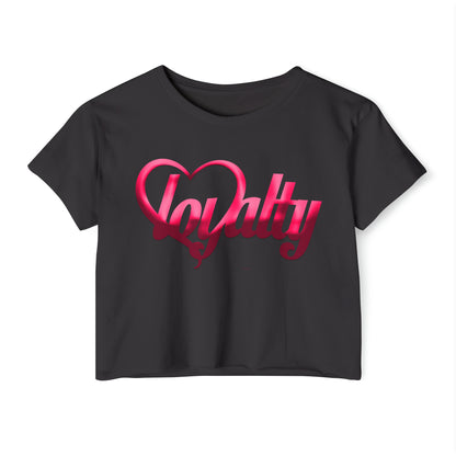 Crop top de festival para mujer - Pink Heart Of Loyalty