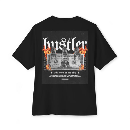 Hustler Design - Unisex Oversized Boxy Tee, Casual Streetwear, Graphic T-Shirt, Unique Gift for Music Lovers, Trendy Fashion Statement