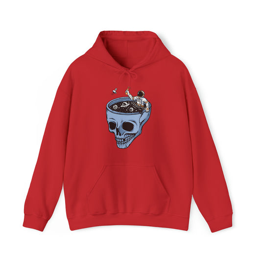 Sudadera con capucha unisex Heavy Blend™ - Astronautas en la piscina de calaveras