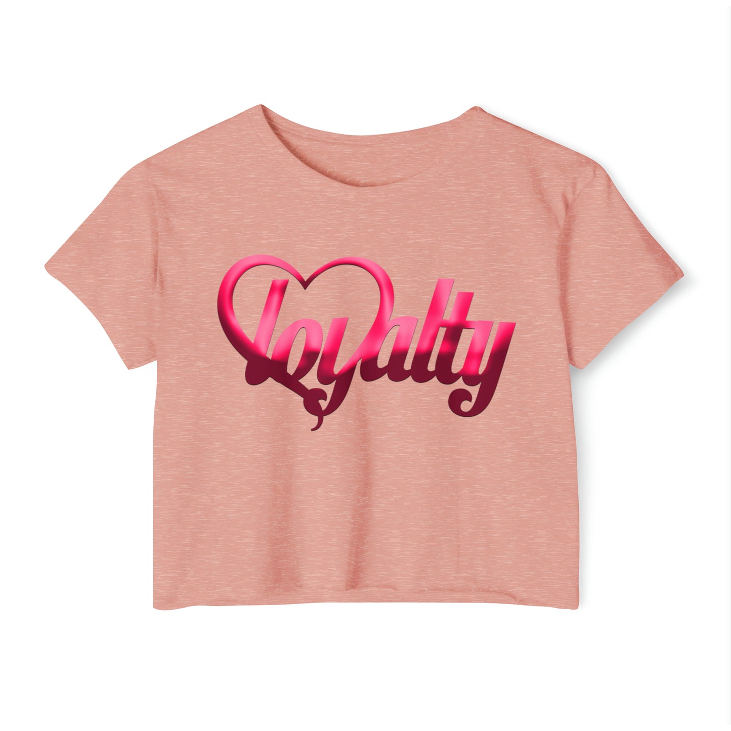 Crop top de festival para mujer - Pink Heart Of Loyalty