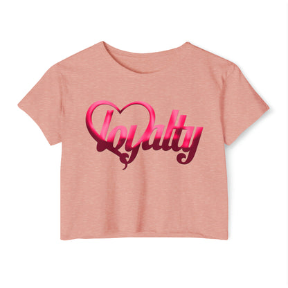 Crop top de festival para mujer - Pink Heart Of Loyalty