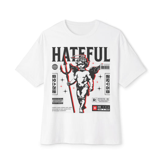 Hateful - Unisex Oversized Boxy Tee, Casual Streetwear T-Shirt
