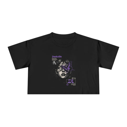 Feminine Graphic Crop Tee - Edgy Fashion for Music Lovers, Casual Outfits, Concert Wear, Birthday Gifts