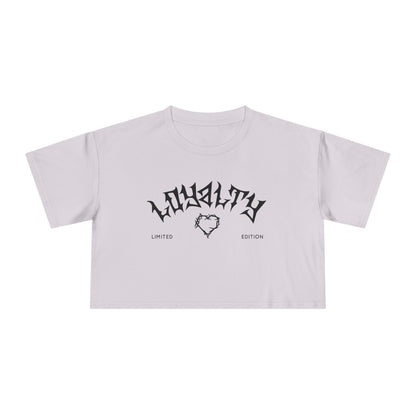 Loyalty Women's Crop Tee | Limited Edition Graphic Top, Trendy Summer Fashion, Perfect for Festivals & Casual Wear, Gift for Friends